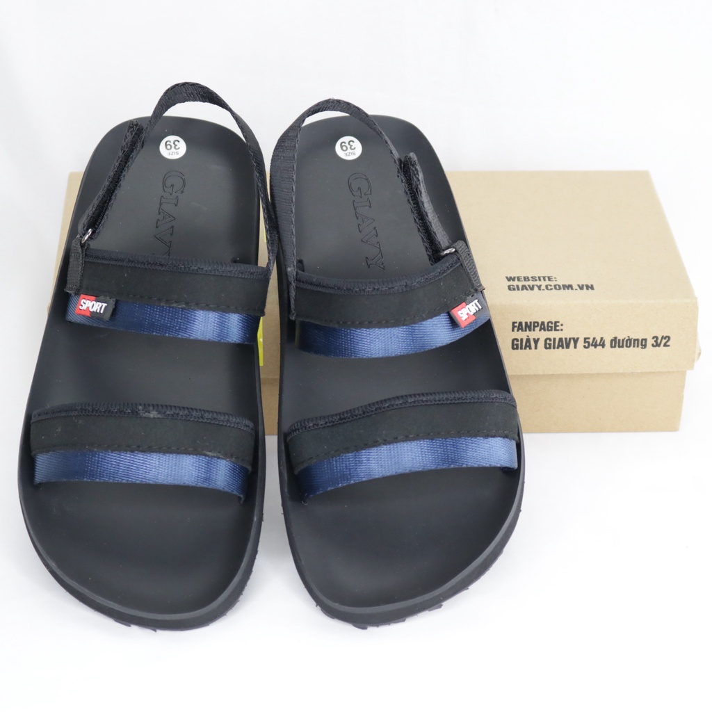 GIÀY SANDAL NAM GIAVY CHÍNH HÃNG, QUAI 2 DÂY NGANG, ĐẾ CAO SU - SL547