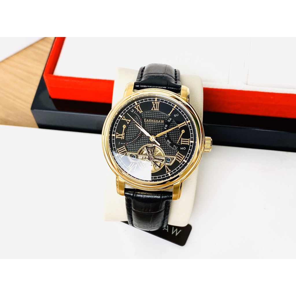 Đồng hồ nam dây da Thomas Earnshaw Longcase Double Retrograde ES 8169 05