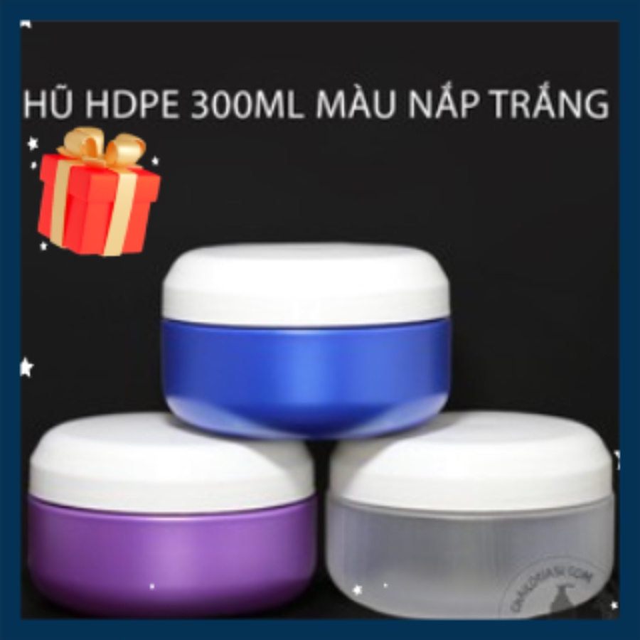 HŨ NHỰA HDPE 300G NẮP TRẮNG
