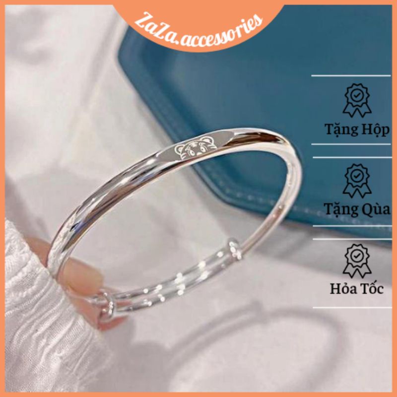 Vòng tay bạc S925 nam nữ - Lắc Tay nam nữ bạc Ý hình bé Gấu có thể đeo đôi đeo nhóm ZaZa.accessories