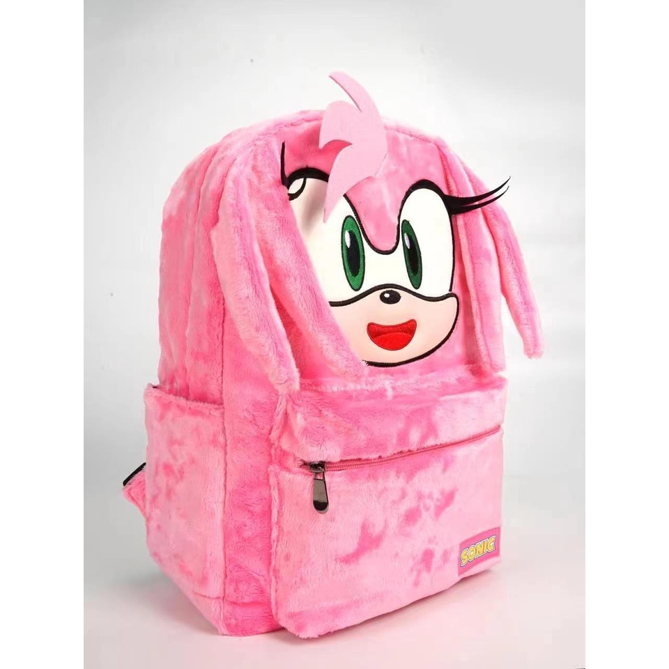 Wlgs Ba Lô Cặp Đôi Bông Màu Hồng Sonic Amy Rose Niche Thủ Công