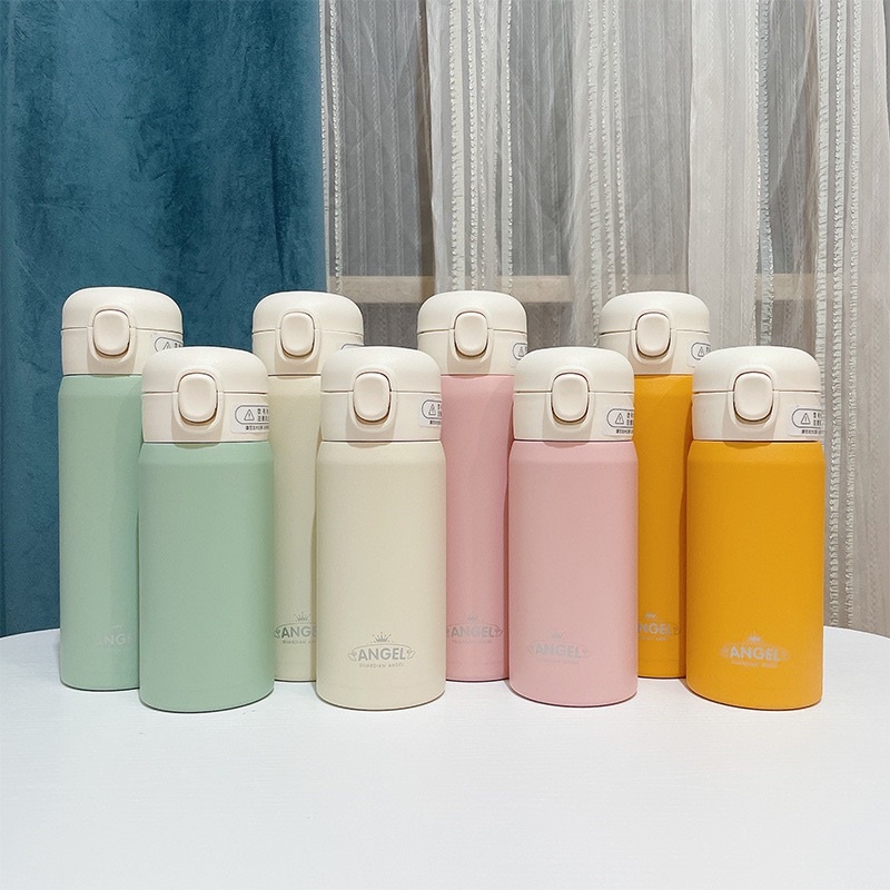Bình Giữ Nhiệt Angel 350ml - 500ML + Ống hút Ticker