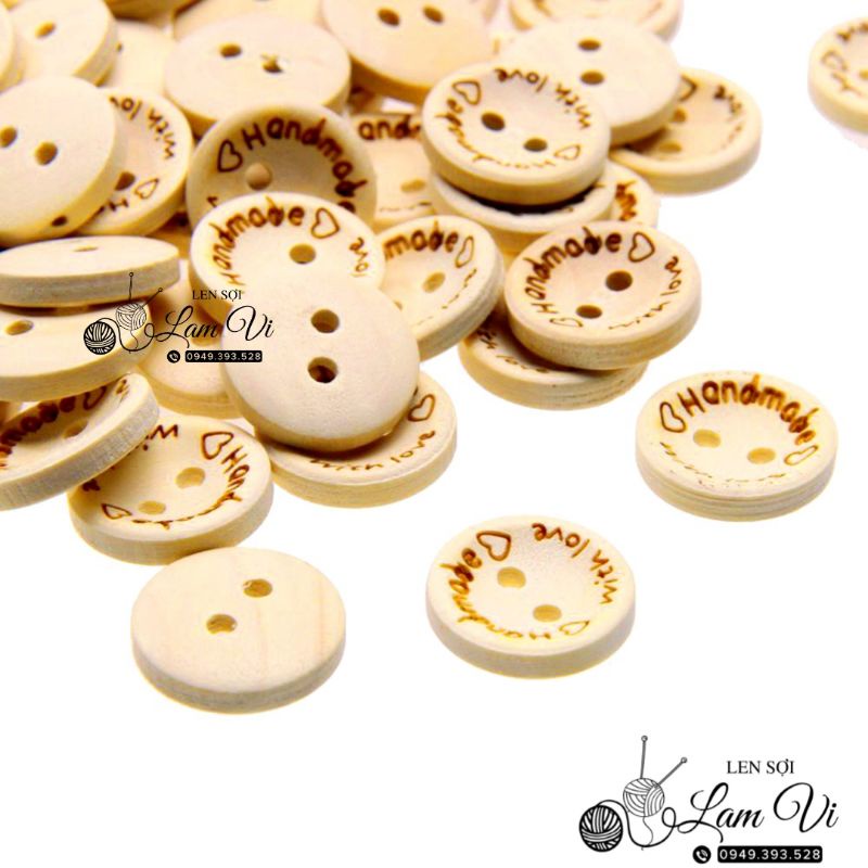 ☄️ Set 10-50 nút gỗ handmade 1.5cm ☄️