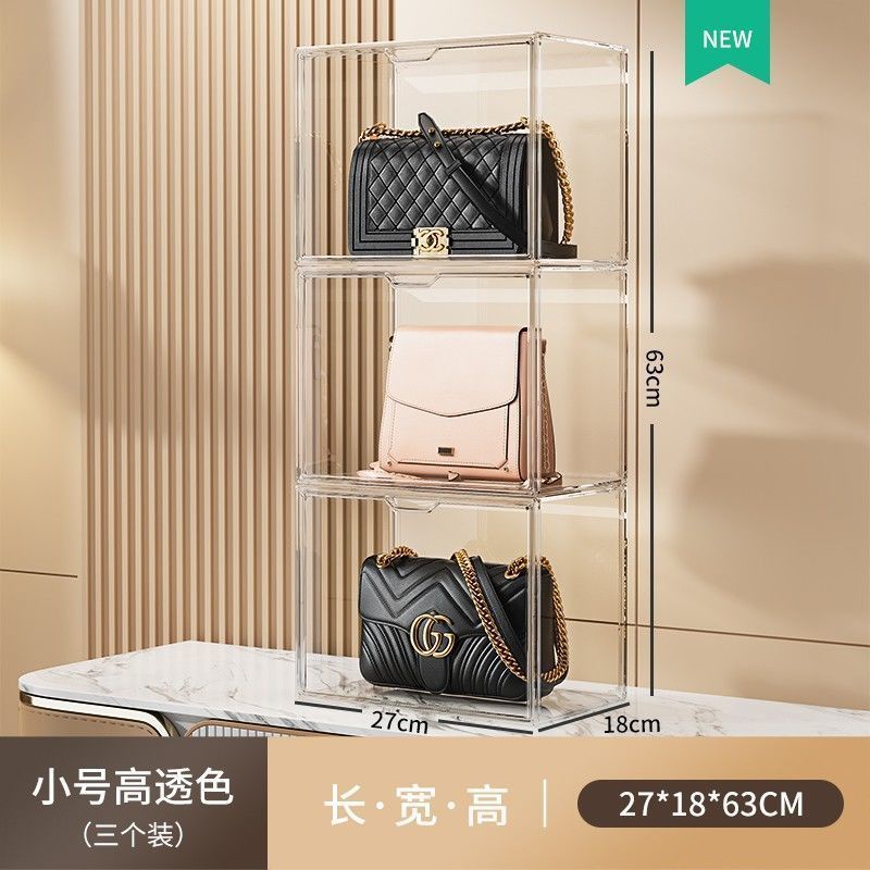 Tủ Trưng Bày Túi Xách, Hộp Đựng Túi Xách Có nắp chống bụi Sang Chảnh, Cao cấ