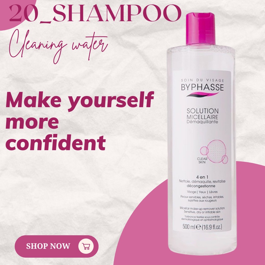 NƯỚC Tẩy trang Byphasse Solution Micallaire Face 500ml 20_shampoo