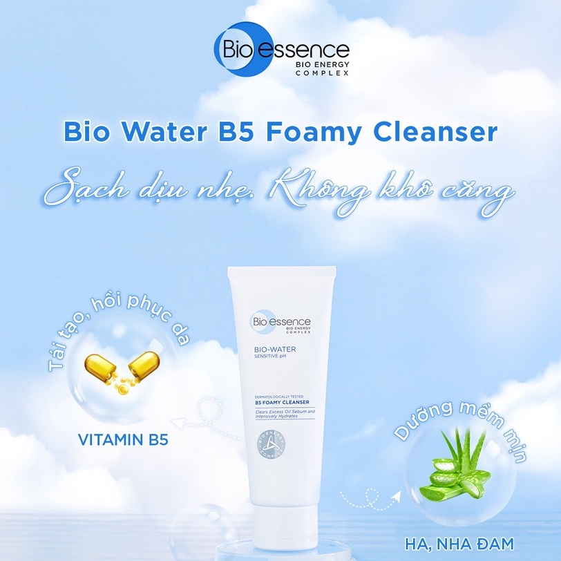 [ĐỒNG GIÁ 145K] Sữa rửa mặt cấp ẩm và phục hồi Bio Essence Bio-Water B5 Foamy Cleanser 100g | BigBuy360 - bigbuy360.vn