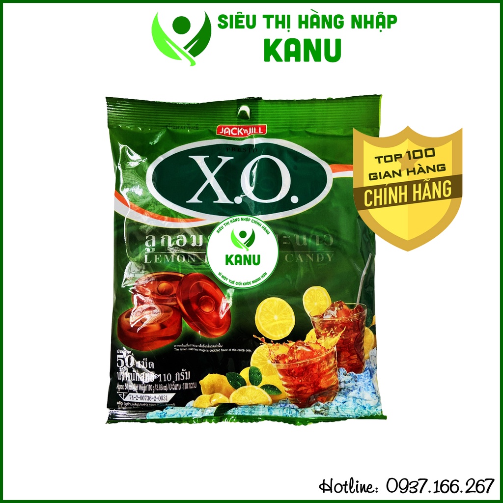 Kẹo trà chanh X.O Jack'n Jill Thái Lan 110g vị chanh tươi mát