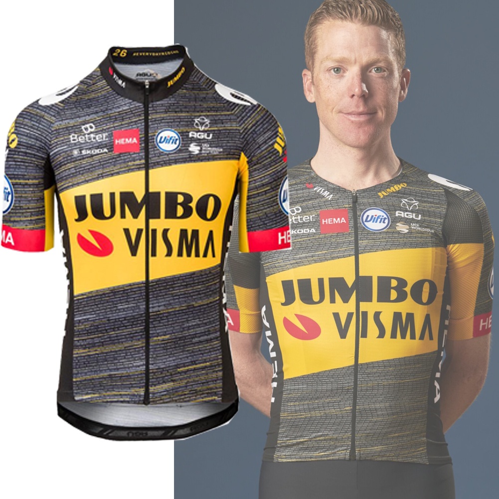 Áo Thun Tay Ngắn CBOX AAA Grade Pro Jumbo-Visma Thời Trang Chạy Xe Đạp Cho Nam