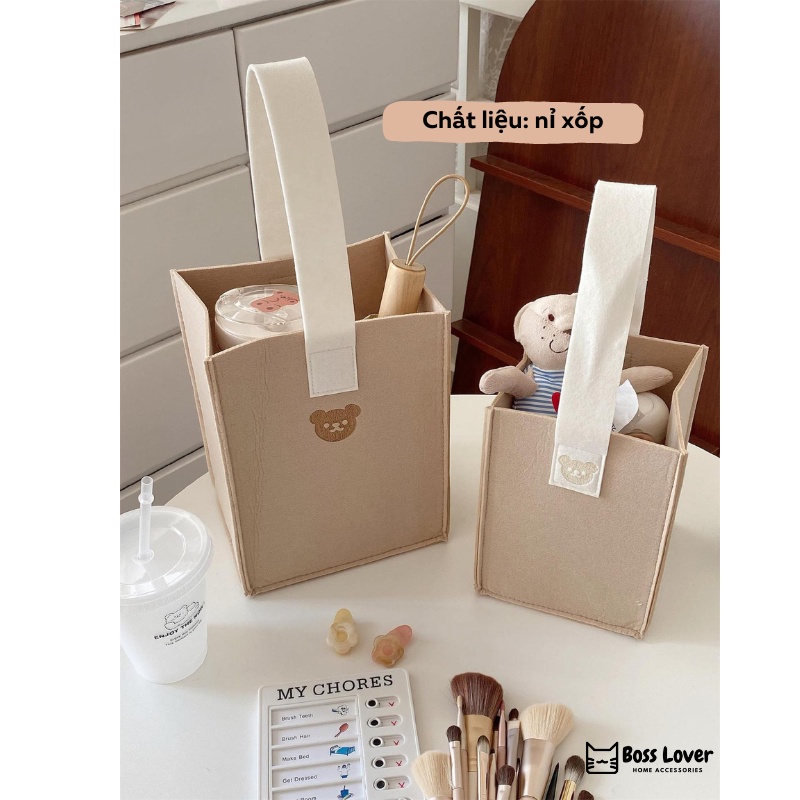 Túi nỉ xốp đựng đồ đa năng, bình nước, hộp cơm