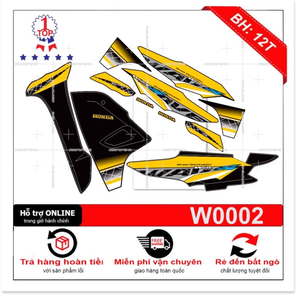 FREE SHIP + SALE SỐC +DECAL PVC 5 LỚP CHẤT LƯỢNG CAO Tem rời wave S 110 2017