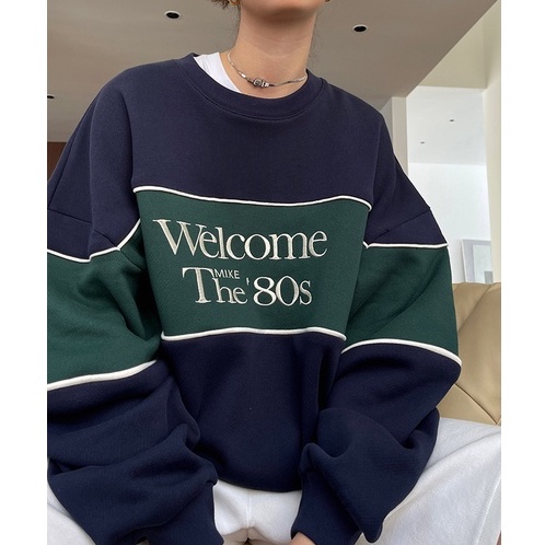 Áo Sweater nỉ bông WELCOME 80s unisex nam nữ (Ảnh thật/Có sẵn)
