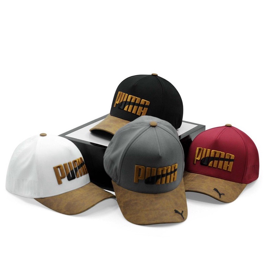 Nón lưỡi trai PU MA  Vintage lưỡi trai da lộn,phối cotton Hàn Quốc phối, hoạ tiết đơn giản, trẻ trung, nón bít đuôi