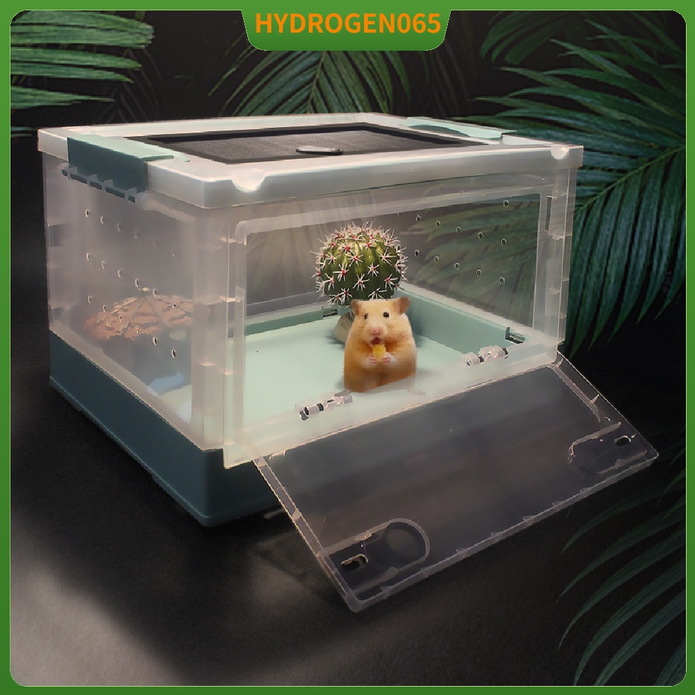 Bò sát Terrarium Bể cho ăn bò có thể gập lại thông gió Ếch Rùa Thằn lằn Hydrogen065