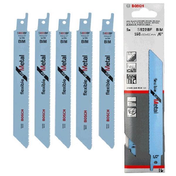 Bộ 5 lưỡi cưa kiếm cắt sắt 150mm Bosch S922BF BIM