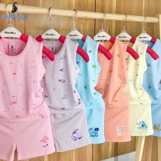 Bộ ba lỗ bé trai, bé gái sợi tre Bambola, quần áo trẻ em từ 6 tháng đến 2 tuổi, 14kg