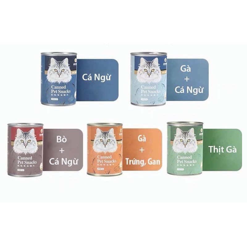 PATE CHO MÈO-PATE CANNED LON 375G SIÊU NGON
