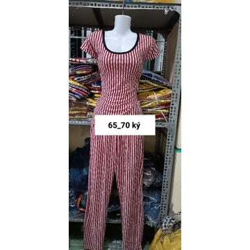 Bộ tay ngắn quần dài thun cát thái chéo