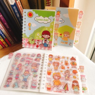[GIÁ SỈ] Sổ hình dán, sổ sticker 12 tấm cute