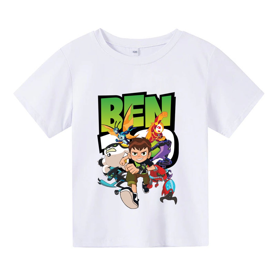 Áo thun trẻ em BEN 10, 4 màu, có size người lớn, King Cotton