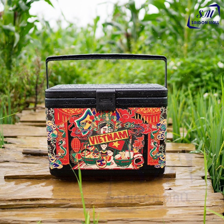 Thùng giữ lạnh thùng đá FAMI MATTE BLACK EDITION-tôn vinh giá trị văn hoá dân tộc-chạm để khám phá