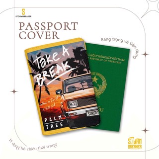 Bao Da Hộ Chiếu - Ví Đựng Passport Du Lịch ( in tên cá nhân ) Summer Vacation - Take A Break - PPT047 STORMBREAKER
