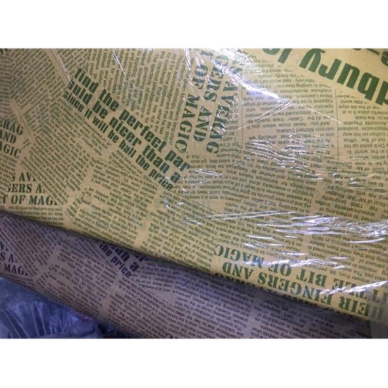 GIẤY BÁO GÓI HOA, GÓI QUÀ 80x60cm - GIẤY KRAFT HỌA TIẾT CHỮ HÀN QUỐC