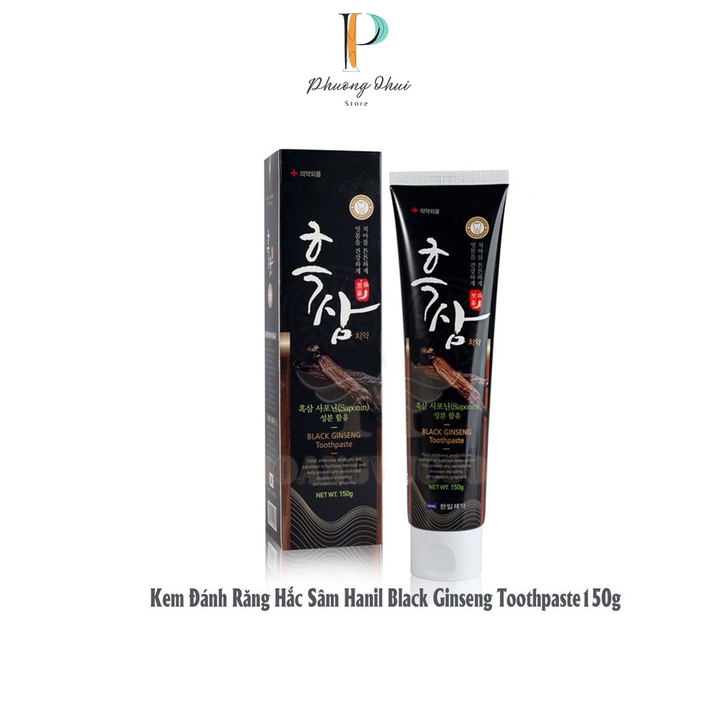 Kem Đánh Răng Hàn Quốc Hắc Sâm Hanil Black Ginseng Toothpaste Trắng Răng Và Bảo Vệ Khoang Miệng Hiệu Quả 150g