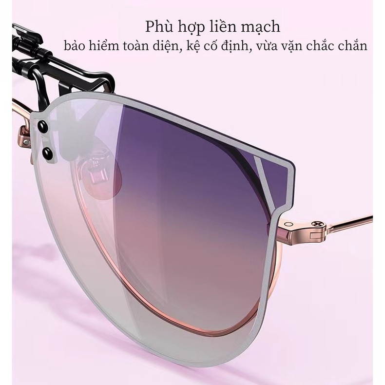 Tròng kính kẹp phân cực thời trang,Kính râm cận UV400 mang khi lái xe ban ngày và ban đêm sành điệu cho nam / nữ