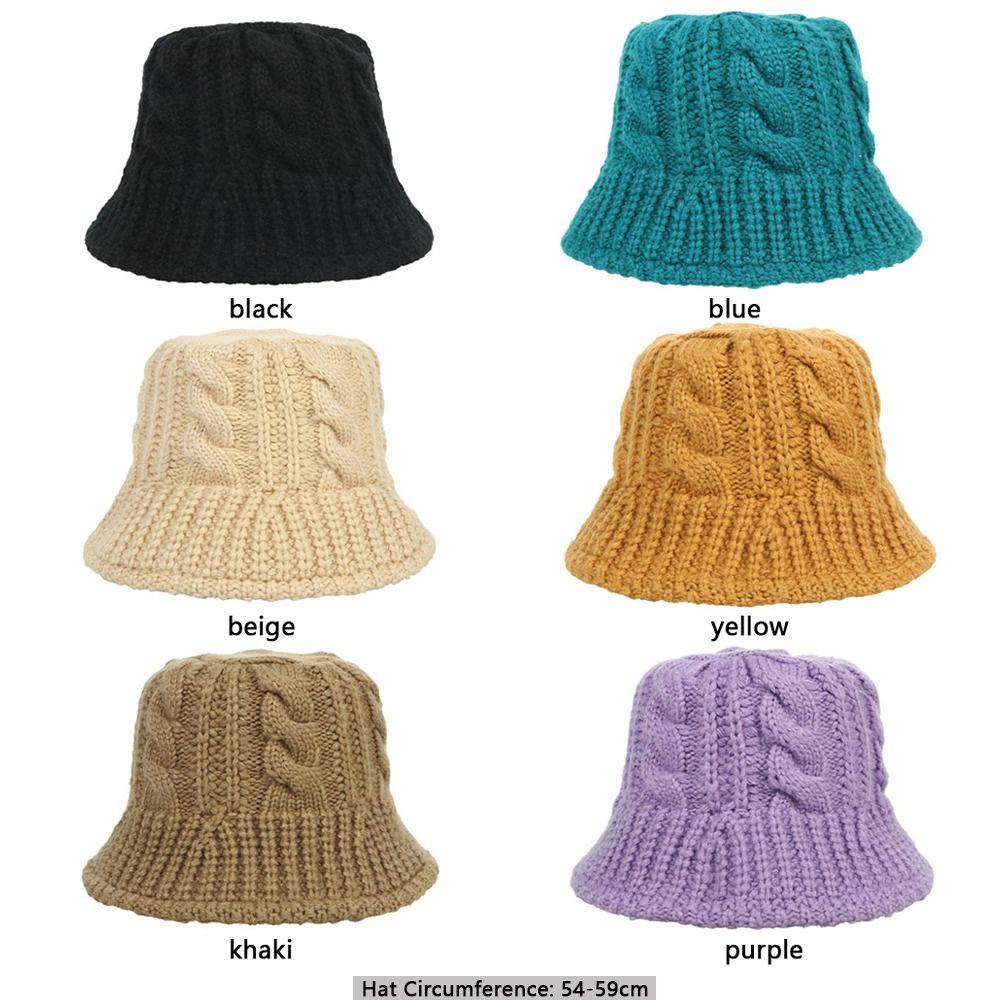BSUNS Mũ Bucket Dệt Kim Giữ Ấm Phong Cách Retro