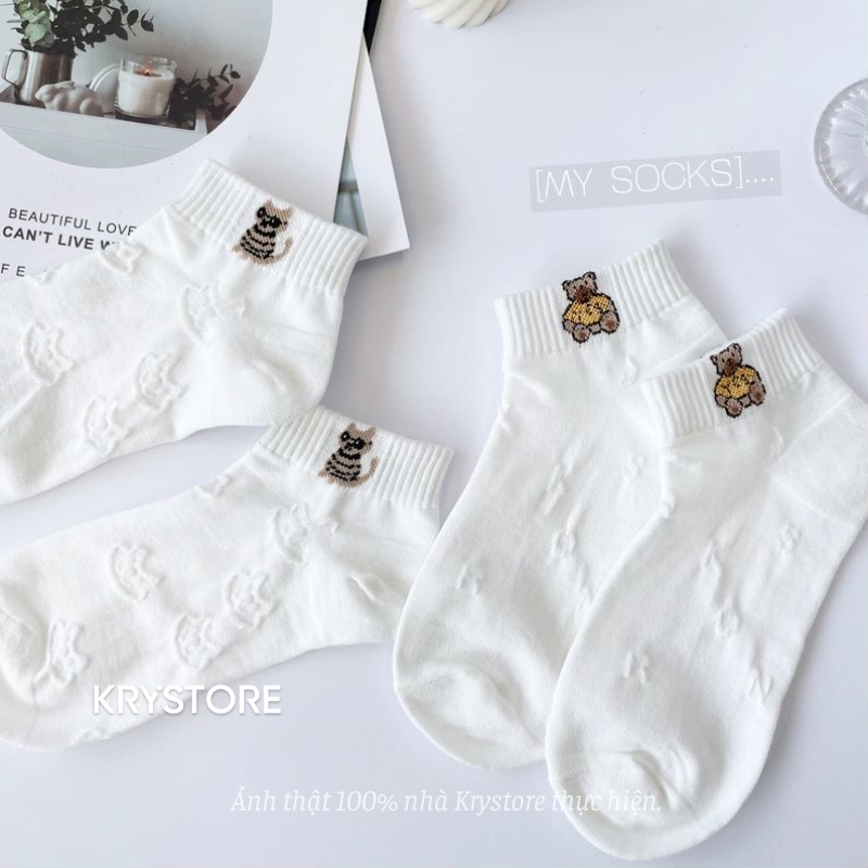 Set tất vớ ngắn cổ thỏ Bunny dày dặn chất đẹp SN22