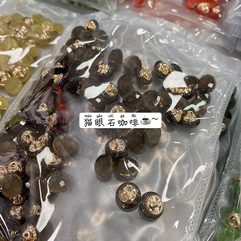 Set 5 Nút Kính 10mm Nhiều Màu Sắc Dùng Để May Áo Sơ Mi / Áo cardigan / Quần Áo diy