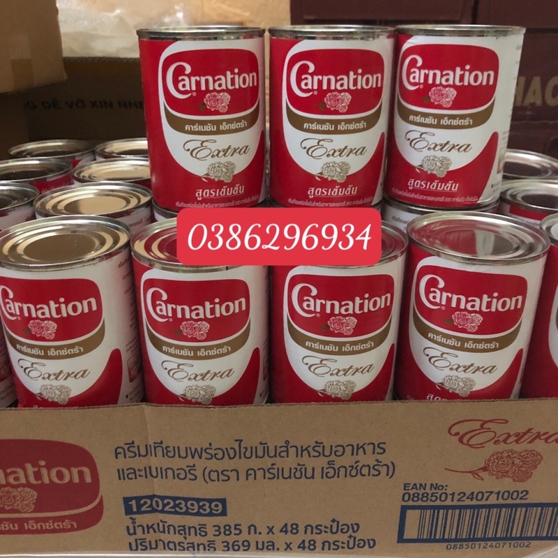 Sữa Tam Hoa Carnation  Thái Lan 385g/ Lon. Tăng Độ Béo Ngậy Cho Trà Sữa