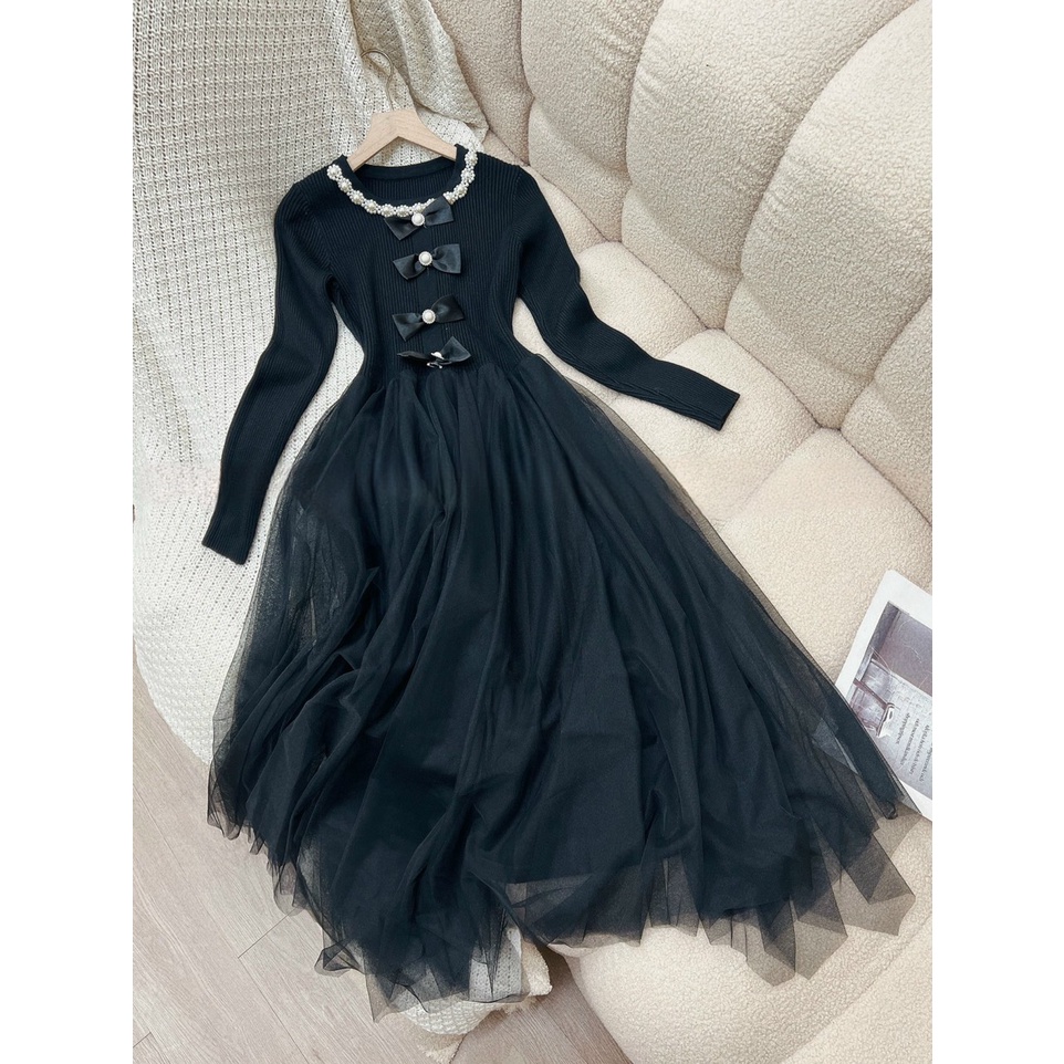 SÉT LEN ĐÍNH NƠ CHÂN VÁY VOAN-LEN 90