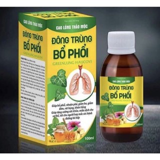 Combo 10 chai) Đông trùng bổ phổi giúp nhuận phế giảm ho tiêu đờm, giảm đau rát họng