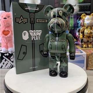 Mô hình bearbrick 400% abs bape alpha industries, levi's trang trí, decor ,quà tặng