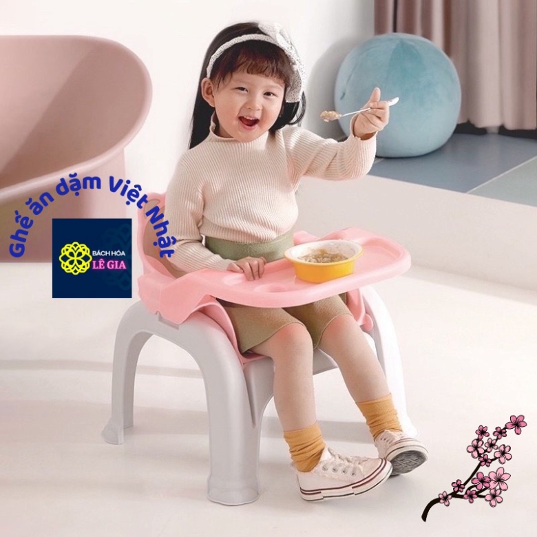 Ghế ăn dặm điều chỉnh kích thước, Ghế ngồi tập tô, Ghế gội đầu 3 in 1 Cho Bé Nhựa Việt Nhật 1916 -GIA DỤNG VIỆT NHẬT S1