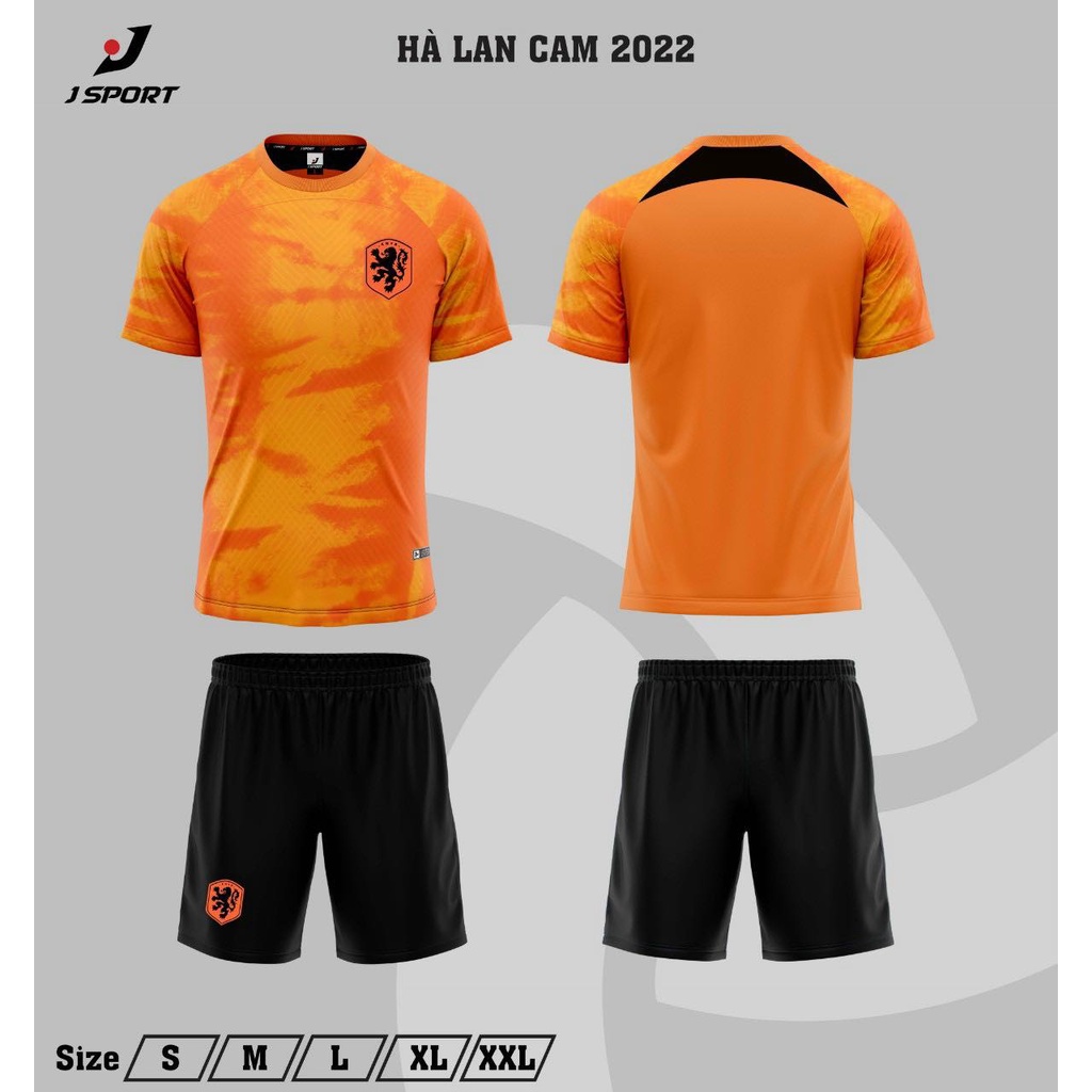 Quần Áo Bóng Đá, Đồ Đá Banh Hà Lan Cam 2022 2023 - Thun Lạnh Cao Cấp, Không Nhăn, Không Xù Lông Thể Thao Đương Đại