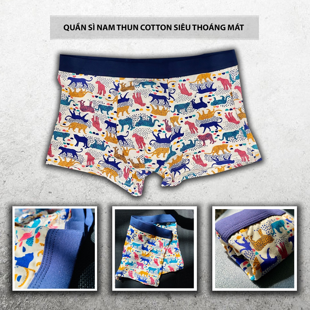 Quần boxer nam họa tiết B.E.O Paililong cotton thấm hút tốt, co giãn 4 chiều NPP Paililong.official