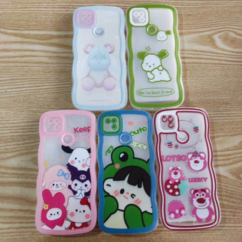 Ốp lưng Xiaomi Redmi 9C / 10A dẻo viền màu lưng in hình kute dễ thương có bảo vệ camera