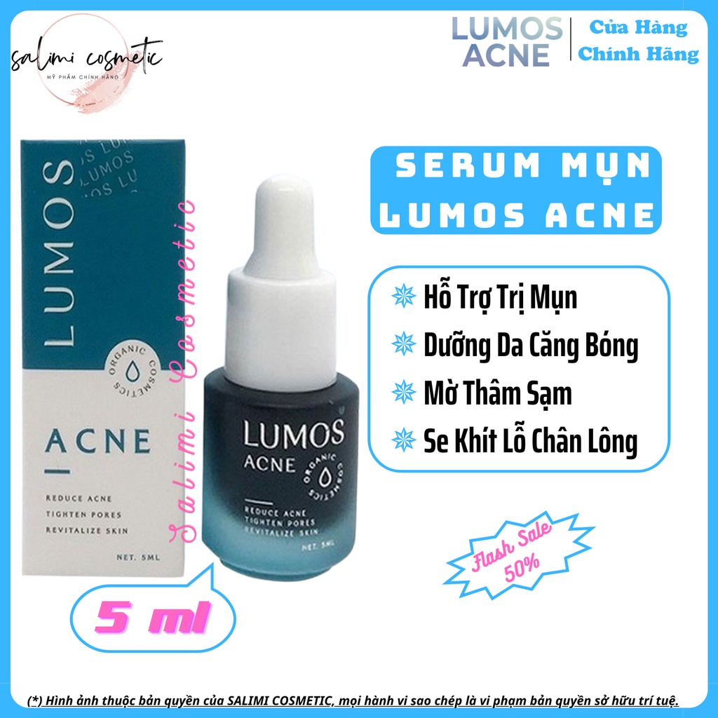 Serum Mụn LUMOS ACNE - Hỗ Trợ Trị Mụn, Làm Mờ Vết Thâm Mụn Để Lại, Đều Màu Da, Da Khoẻ Căng Bóng, Se Khít Lỗ Chân Lông