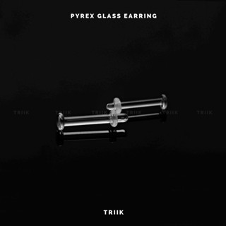 Khuyên thuỷ tinh trong suốt PYREX GLASS ( giá 1 chiếc )