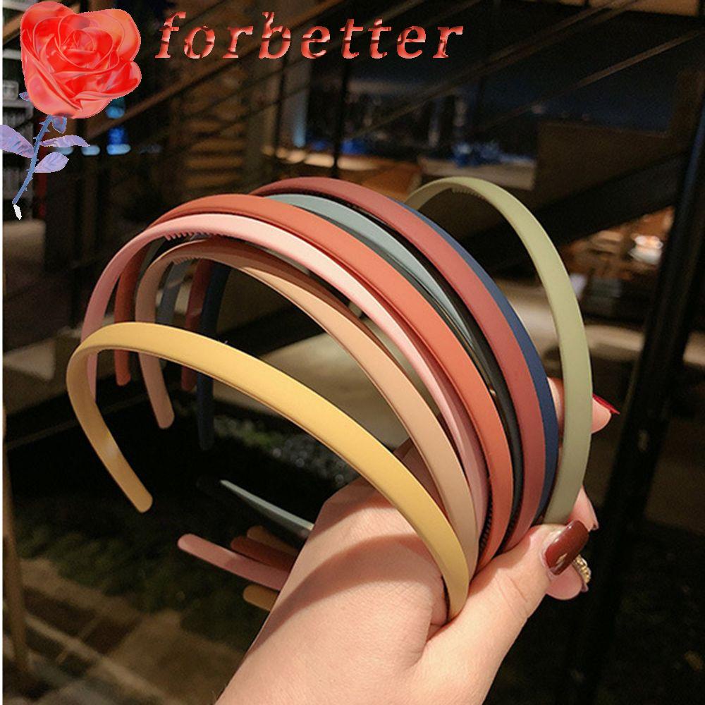 Bộ 1/ 7 băng đô cài tóc nhựa màu trơn thiết kế đơn giản thời trang cho nữ