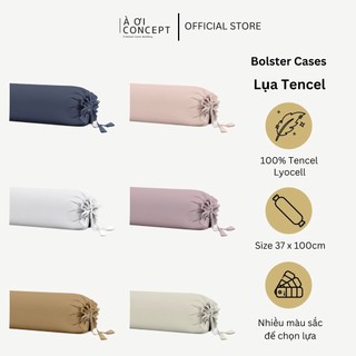 Vỏ gối ôm lụa tencel cao cấp 37 x 100 – à ơi concept a