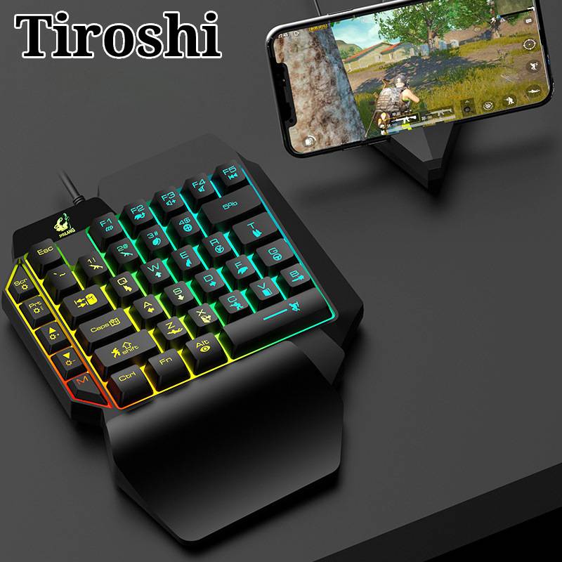 Bàn phím K15 Zlyoulang một tay, bàn phím chơi game di động sử dụng điện thoại, tablet, máy tính