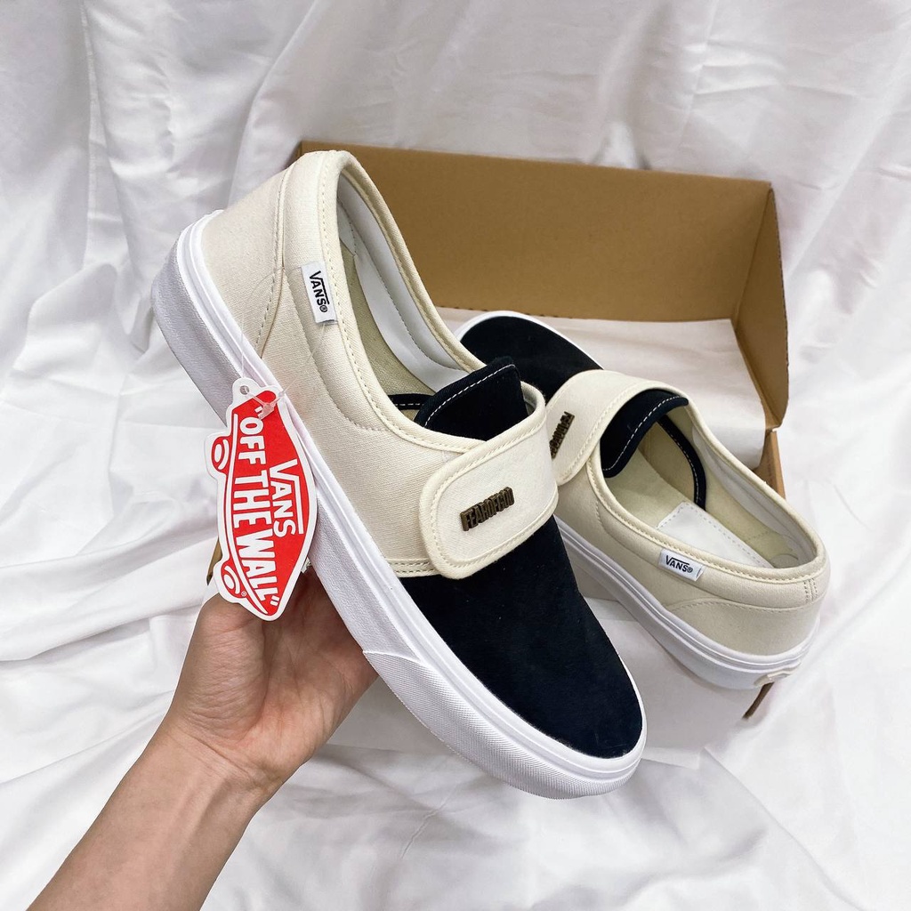 Giày thể thao Vans F.O.G Black and White Quai dán hot trend 2022