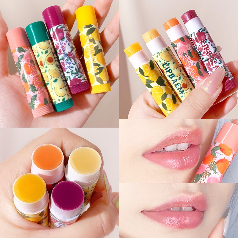 Son Dưỡng Môi Hương Trái Cây Molvsenlin Lip Balm Chống Thâm Môi Dưỡng Ẩm Mềm Mịn Căng Bóng Giảm Khô Nứt Nẻ Môi