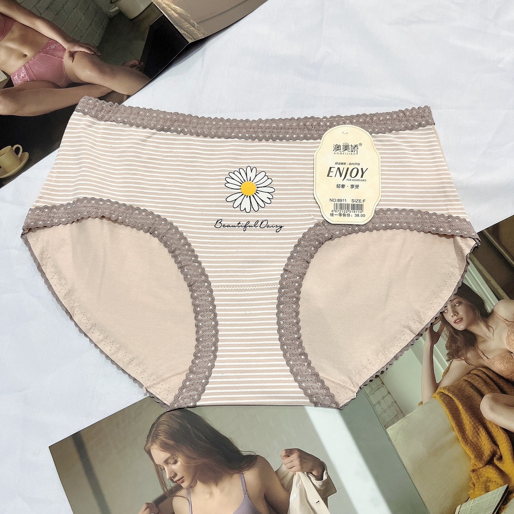 Quần lót nữ cotton viscose cao cấp 8911 mềm mại thấm hút mồ hôi thoáng mát freesize từ 45kg-60kg