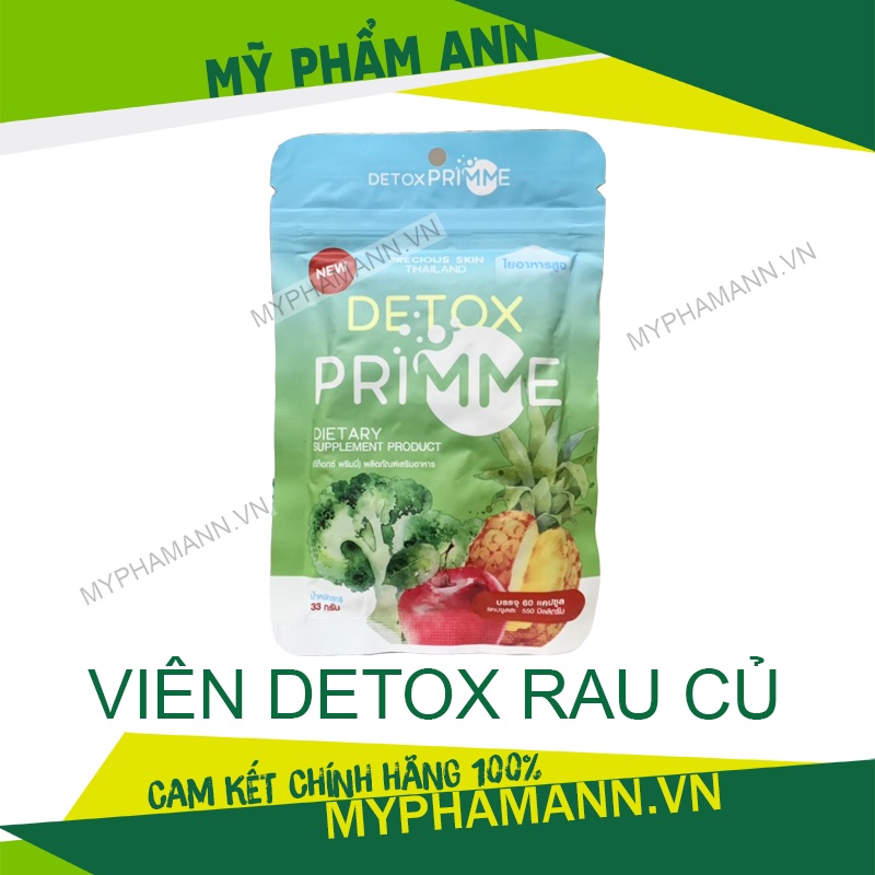 Viên Uống Giảm Cân Khử Mỡ Detox Primme Thái Lan Chính Hãng 60viên