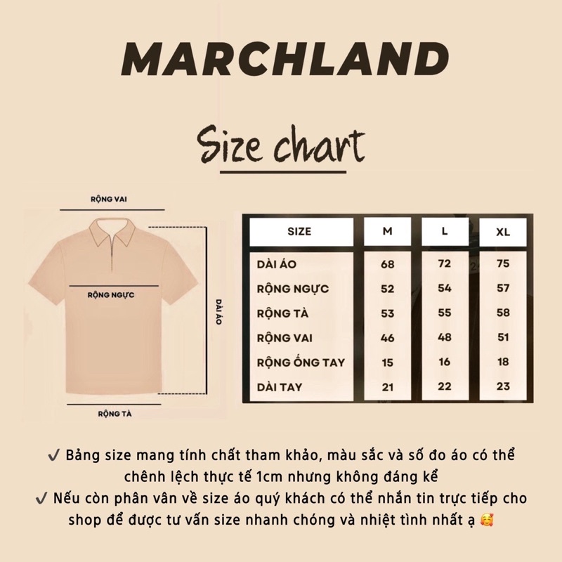ÁO POLO CIRCLE M MÀU XANH RÊU CHÍNH HÃNG MARCHLAND