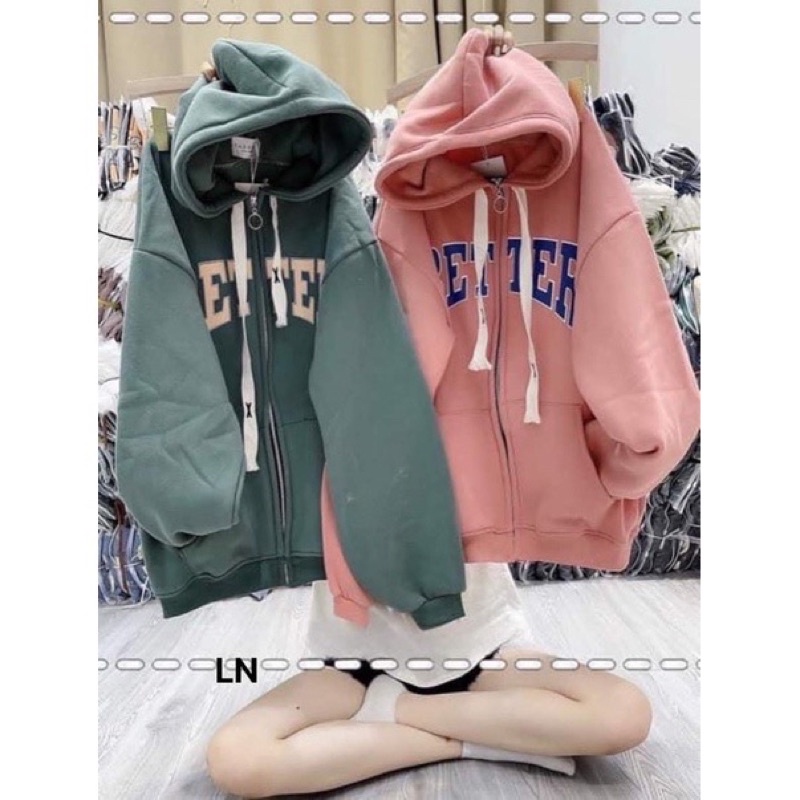 Áo khoác nỉ BETTER mũ 2 lớp TH8